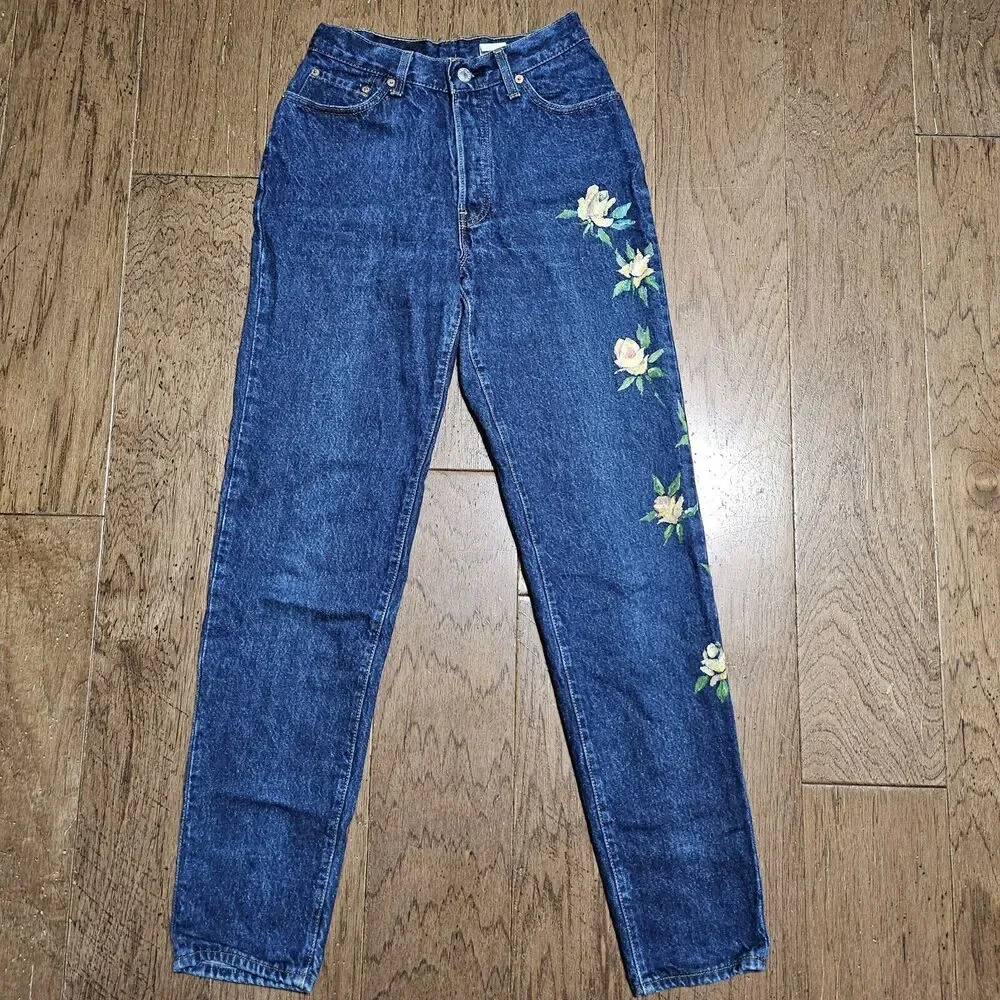 Vtg 90s Levis 501 XX 17501 0115 Womens Denim Jeans Size 9 Blue Made In USA 26x32 - Picture 1 of 15